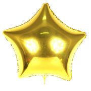 Balao Metalizado Estrela Dourado 18 Polegadas