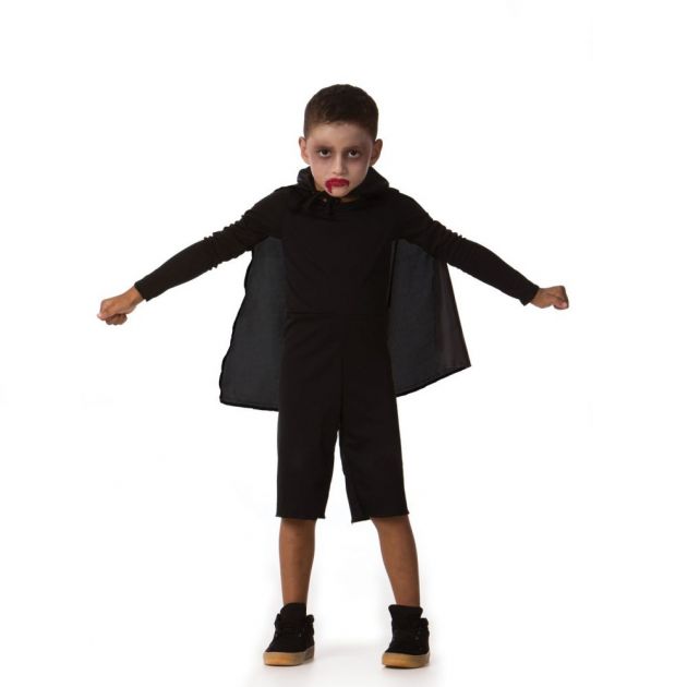 Capa Dracula Preto Infantil Tamanho Unico Cosplay