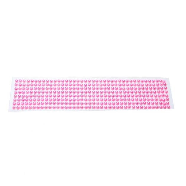 Cartela Auto Adesiva Meia Perola Rosa Bebe 6Mm