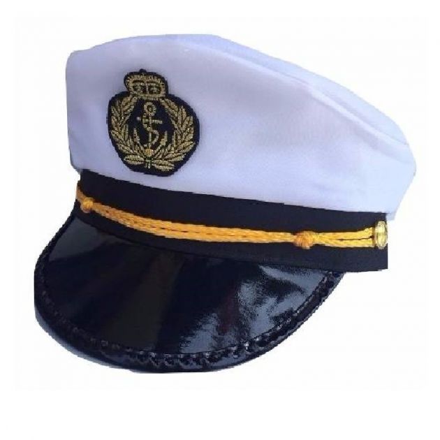 Chapeu Cosplay Quepe Marinheiro Branco 01 Unidade