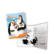 Convite Pinguins De Madagascar 08 Unidades