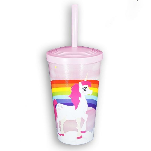 Copo Lembrancinha Unicornio Milk Shake 550 Ml