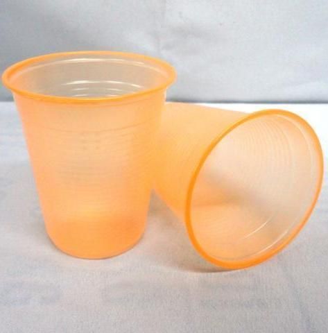 Copo Plastico 300 Ml Laranja Neon 50 Unidades