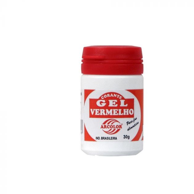 Corante Alimentício Em Gel Vermelho Arcolor 30 G