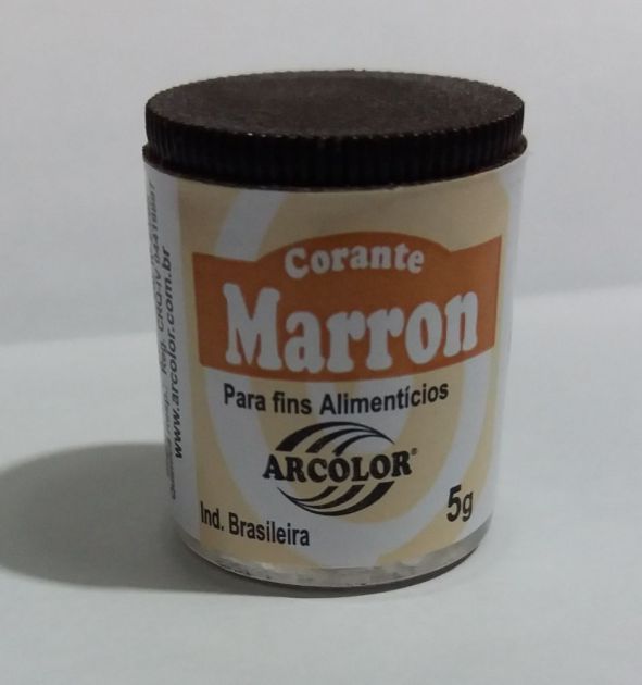 Corante Alimentício Em Pó Marrom Arcolor 5 Gramas