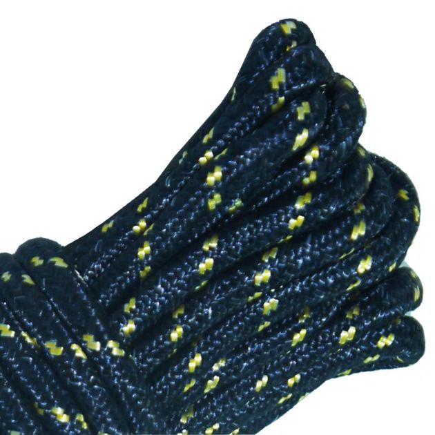 Corda De Fio 7,5 Mm Em Polipropileno 9,5 M Preto