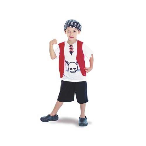 Fantasia Infantil Pirata Da Caveira M Cosplay