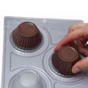 Forma De Acetato Com Silicone Cupcake 3 Cavidades