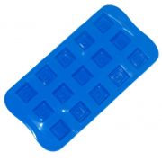Forma De Silicone 15 Cavidades Quadrada Azul