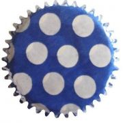 Forminha Greasepel Cupcake Azul Bolinha Branca Nº0