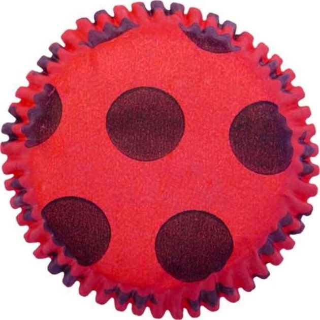 Forminha Greasepel Cupcake Vermelha Bolinha Preta