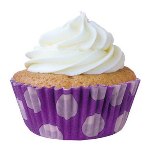 Forminha Mini Cupcake Roxo Bolinha Lilas 45 Unidad