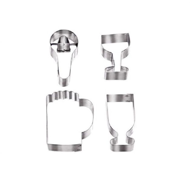 Aro Cortador De Massas E Pastas Cha Bar 4 Pcs Inox