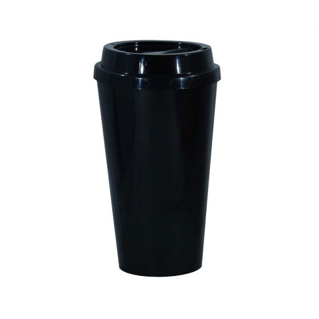 Lembrancinha Copo Bucks Com Tampa 550 Ml Preto