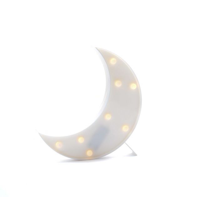 LUMINARIA LUA DECORATIVA PLÁSTICO LED BRANCO