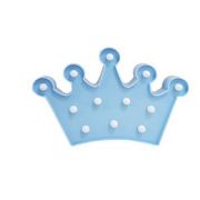 Luminária Abajur De Led Decorativa Coroa King Azul