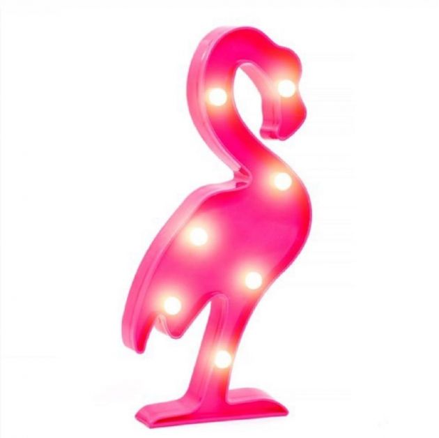 Luminária Abajur Led Decorativo Flamingo Pink