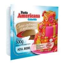 Pasta Americana Azul Bebe Arcolor 500 Gramas