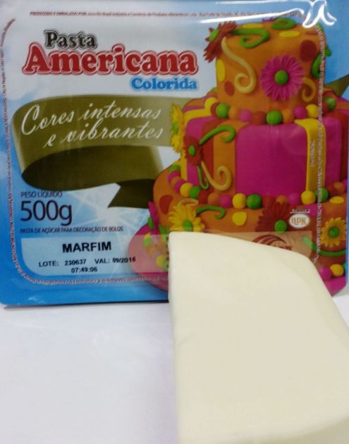 Pasta Americana Marfim Arcolor 500 Gramas