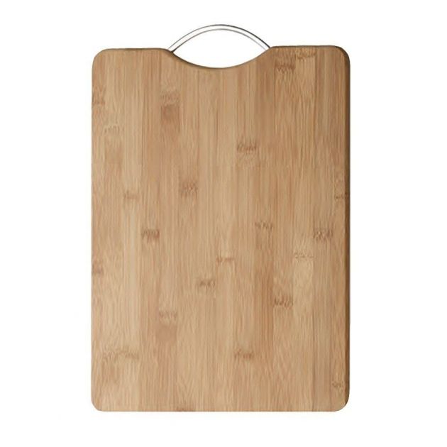 Tabua Em Bambu 26X36cm Com Alca Metal Monaliza