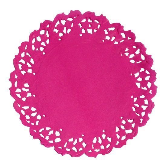 Toalha Rendada Papel Doilies Pink 110 Com 50 Un