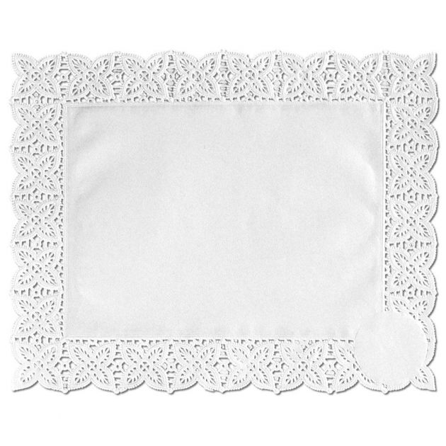 Toalha Rendada Papel Doilies Branca 2520 Com 12 Un