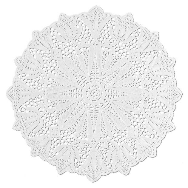 Toalha Rendada Papel Doilies Branca 280 Com 10 Un